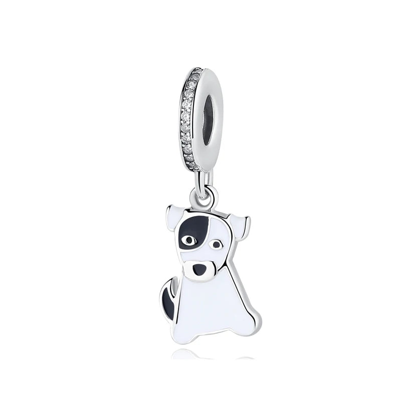 Sterling Silver Pet Paw Print Charms - Dog & Cat Lover Gift
