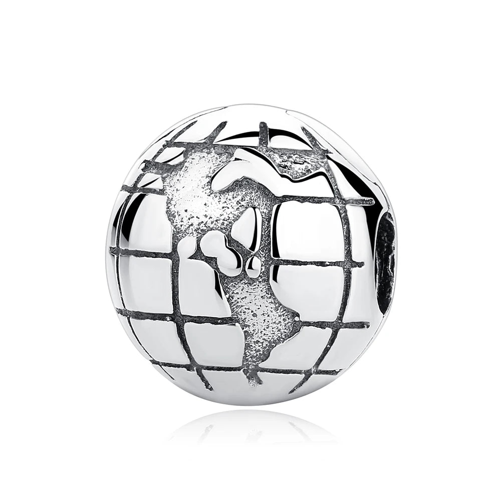 Sterling Silver Travel Charms - London, Paris, Suitcase Beads