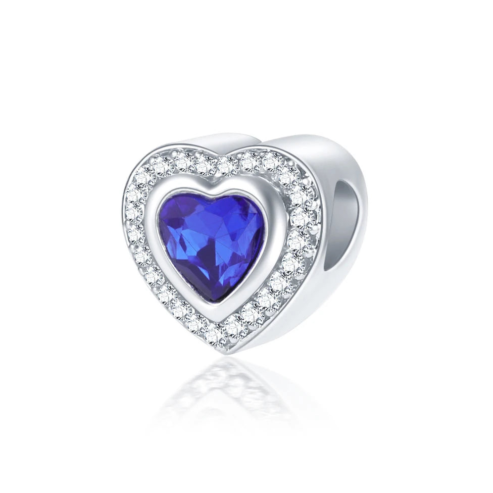 Heart Charm Beads for Bracelets - Family Love Collection