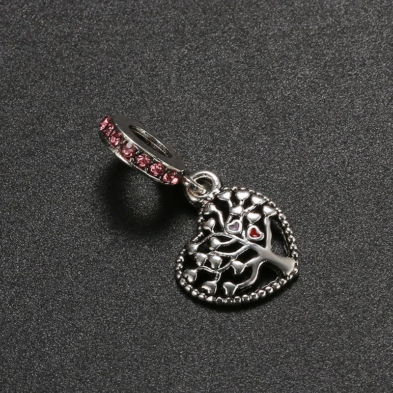 Heart Charm Beads for Bracelets - Family Love Collection