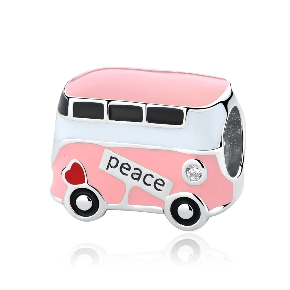 Sterling Silver Travel Charms - London, Paris, Suitcase Beads