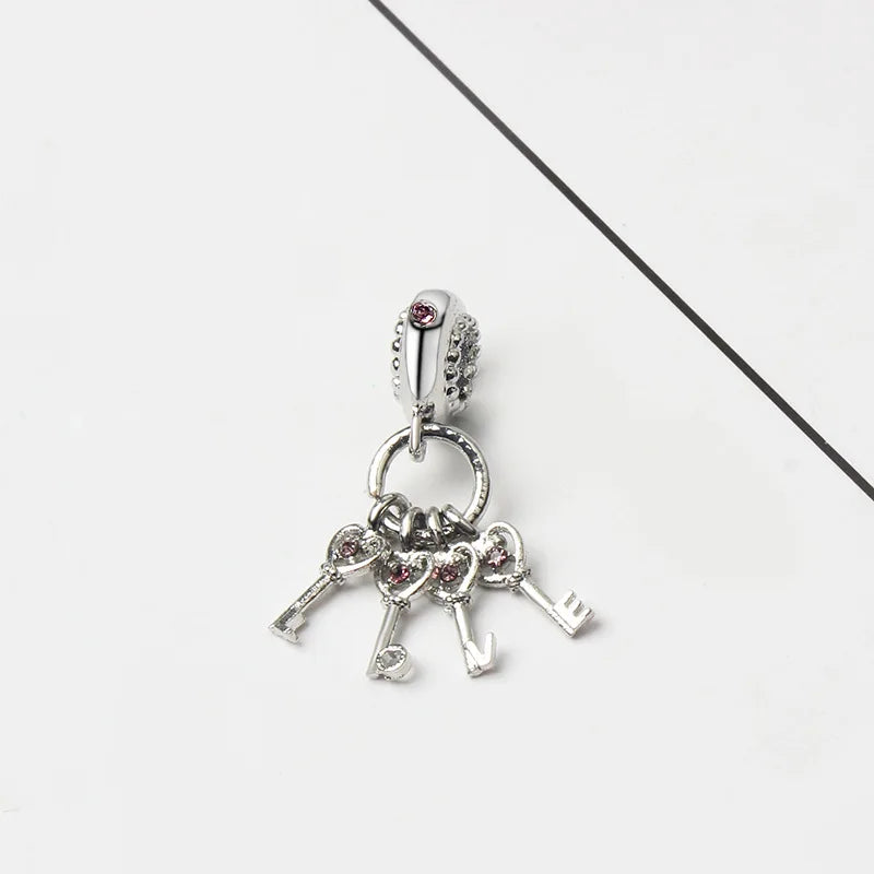 Heart Charm Beads for Bracelets - Family Love Collection