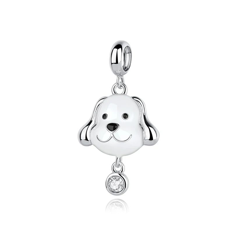 Sterling Silver Pet Paw Print Charms - Dog & Cat Lover Gift