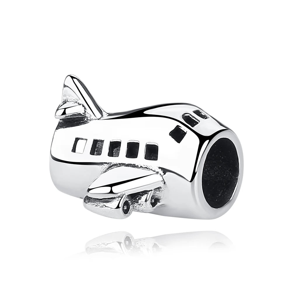 Sterling Silver Travel Charms - London, Paris, Suitcase Beads