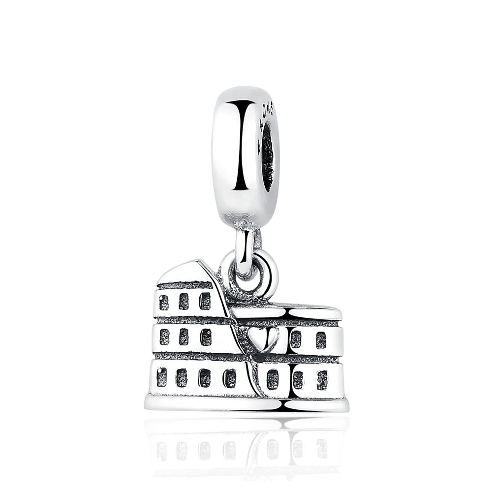 Sterling Silver Travel Charms - London, Paris, Suitcase Beads