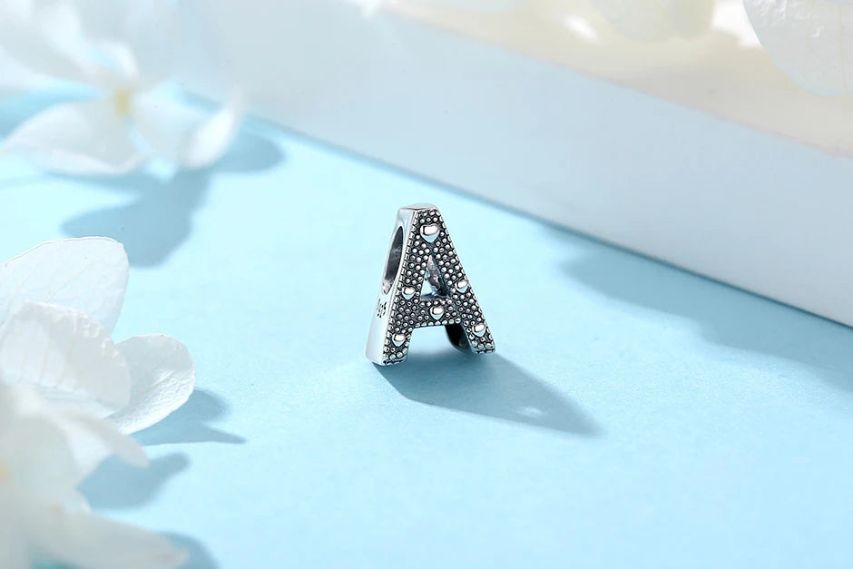 Sterling Silver Zodiac & Letter Charms - Personalized Alphabet Beads