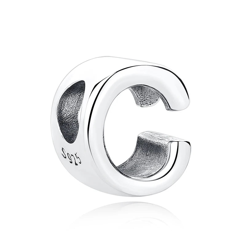 Sterling Silver Zodiac & Letter Charms - Personalized Alphabet Beads