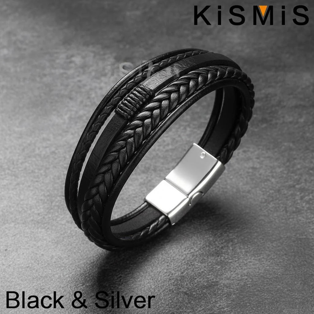 Men's Multilayer Leather Bracelet - Birthday Gift