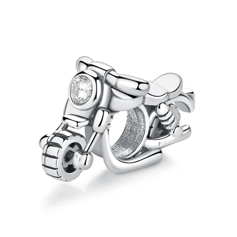 Sterling Silver Travel Charms - London, Paris, Suitcase Beads