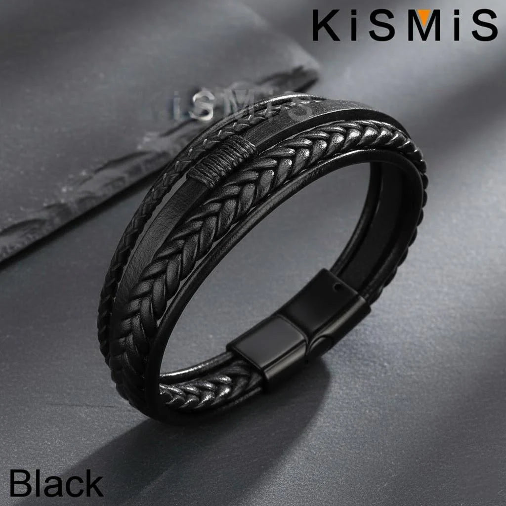 Men's Multilayer Leather Bracelet - Birthday Gift