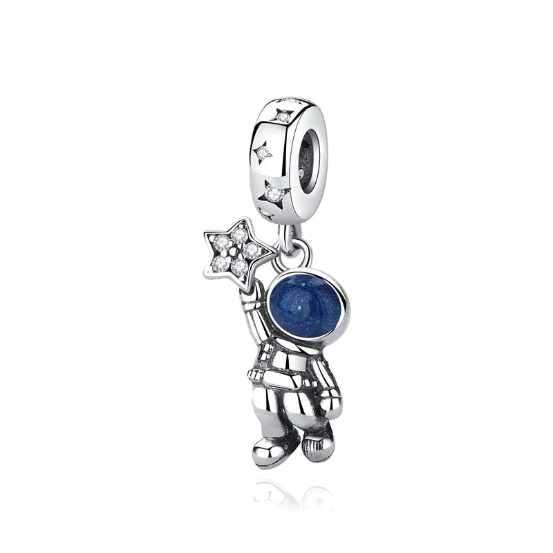 Sterling Silver Travel Charms - London, Paris, Suitcase Beads