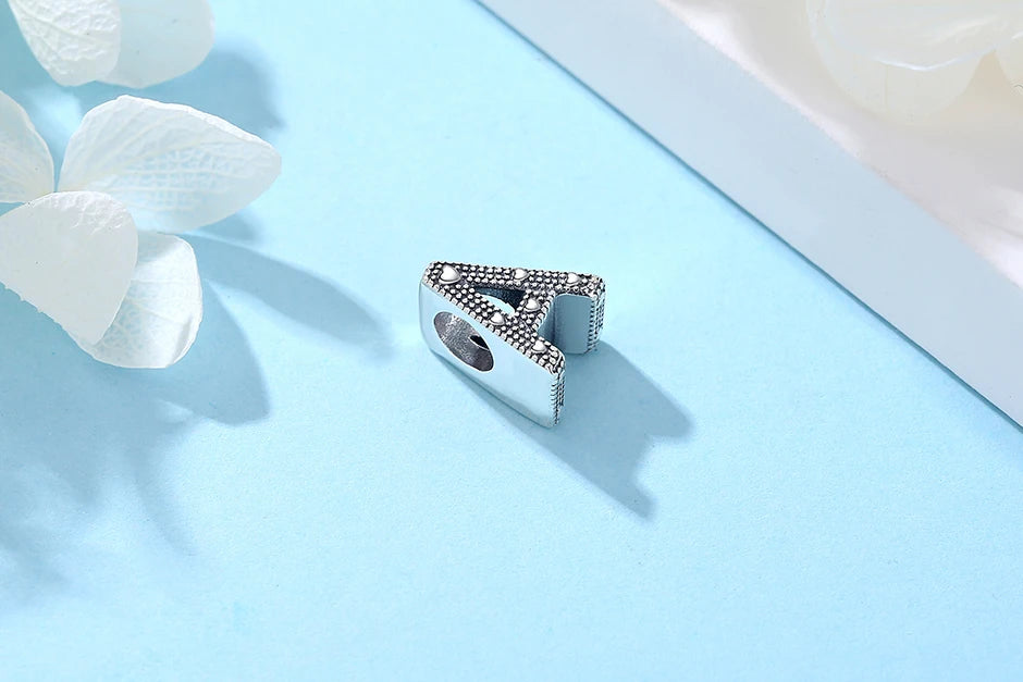 Sterling Silver Zodiac & Letter Charms - Personalized Alphabet Beads
