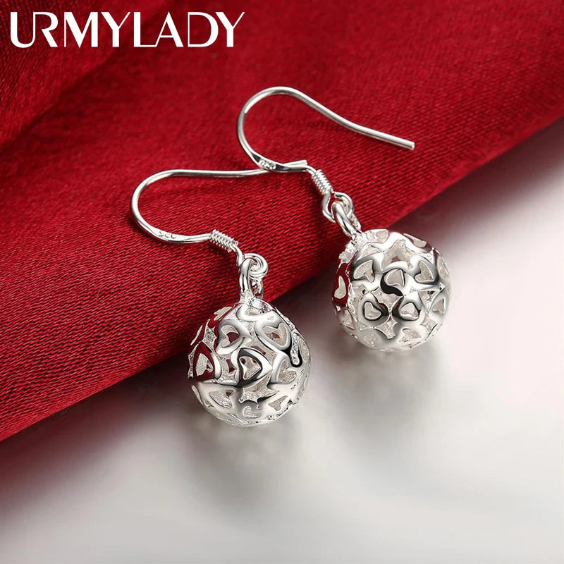 Sterling Silver Ball Drop Earrings - Elegant Gift for Women