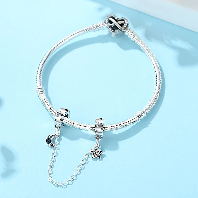 Sterling Silver Celestial Charms - Star, Moon, Sun & Spaceman Beads