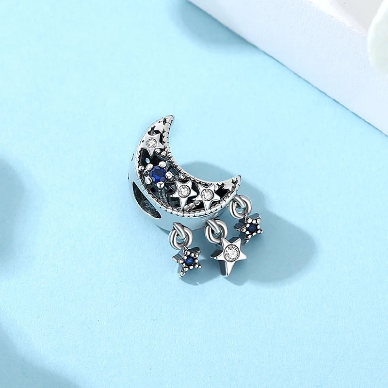 Sterling Silver Celestial Charms - Star, Moon, Sun & Spaceman Beads