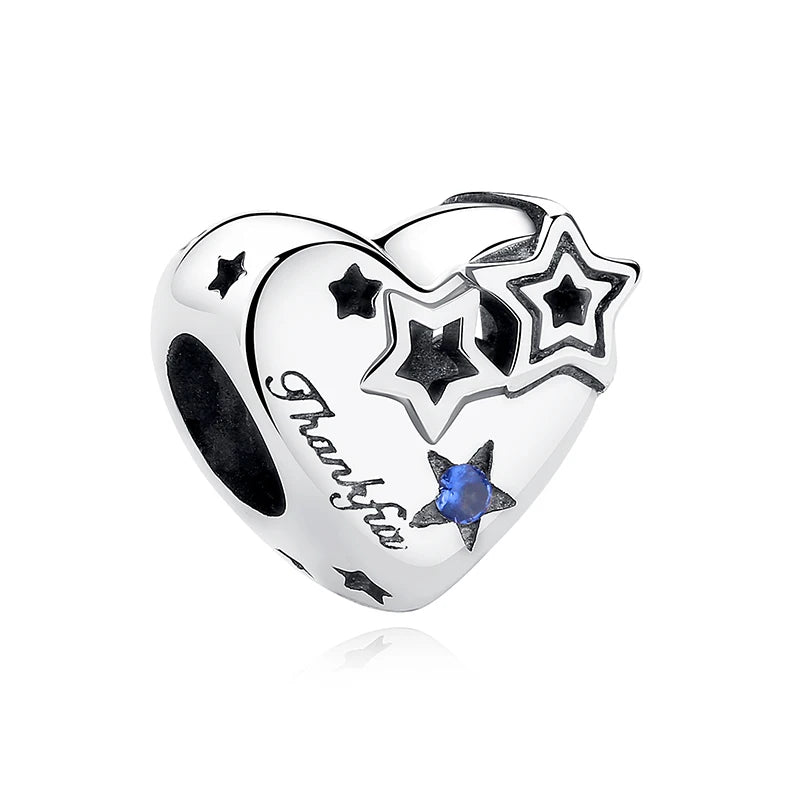 Sterling Silver Celestial Charms - Star, Moon, Sun & Spaceman Beads