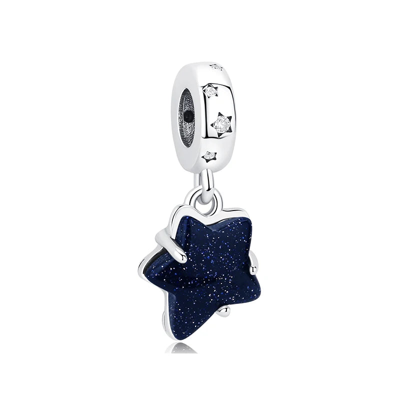 Sterling Silver Celestial Charms - Star, Moon, Sun & Spaceman Beads