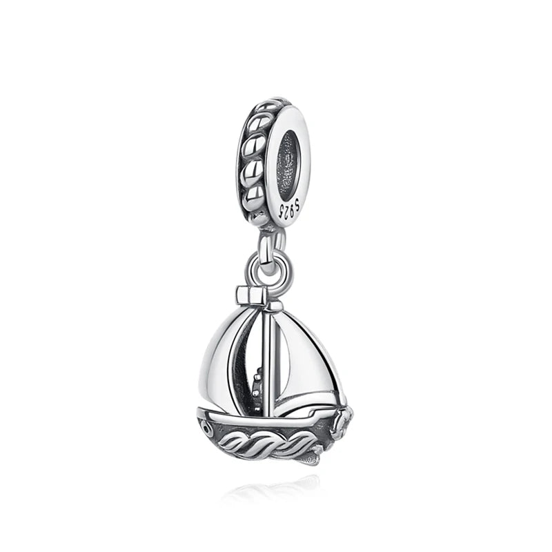 Sterling Silver Ocean Charms - Sea Turtle & Starfish Beads