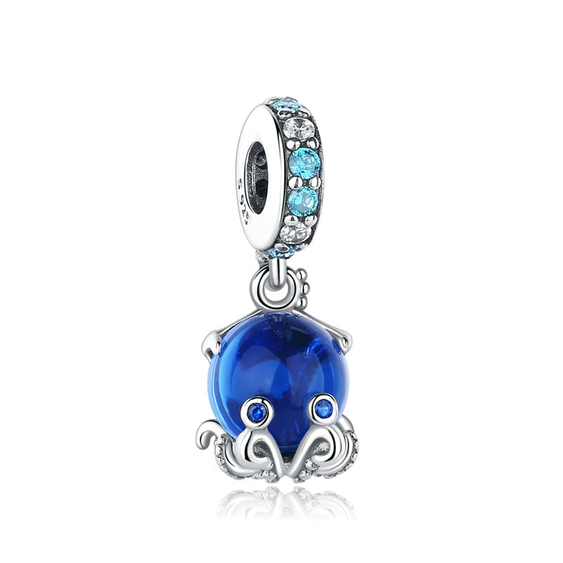 Sterling Silver Ocean Charms - Sea Turtle & Starfish Beads