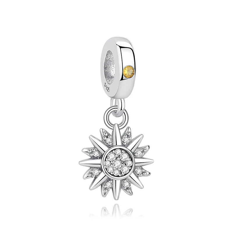 Sterling Silver Celestial Charms - Star, Moon, Sun & Spaceman Beads