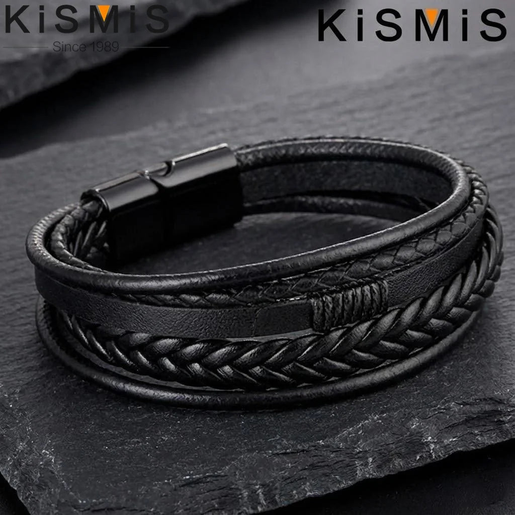 Men's Multilayer Leather Bracelet - Birthday Gift