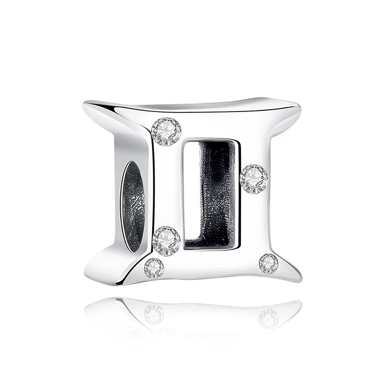 Sterling Silver Zodiac & Letter Charms - Personalized Alphabet Beads