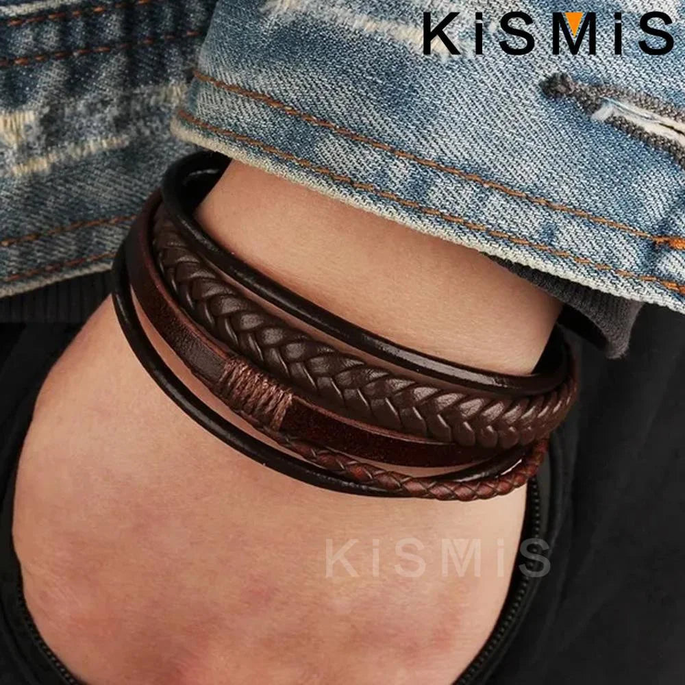 Men's Multilayer Leather Bracelet - Birthday Gift