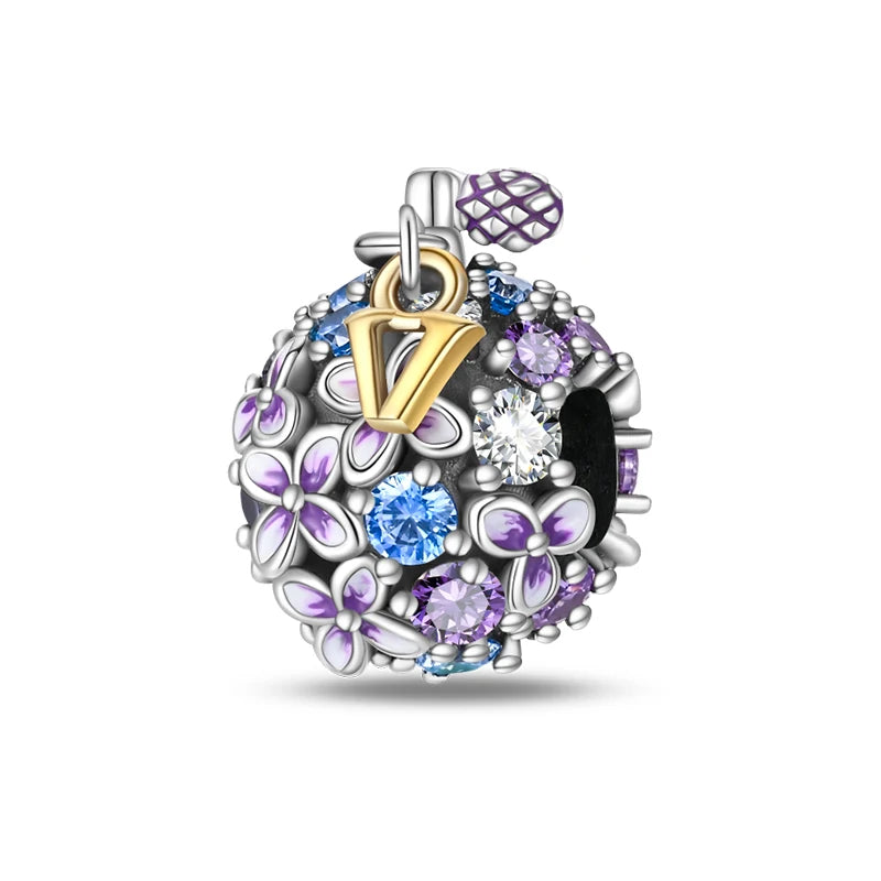 Sterling Silver Crown Perfume Bottle Charms - Romantic Gift Beads