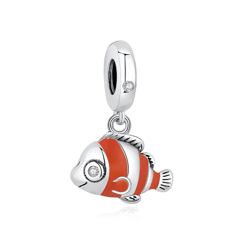 Sterling Silver Ocean Charms - Sea Turtle & Starfish Beads