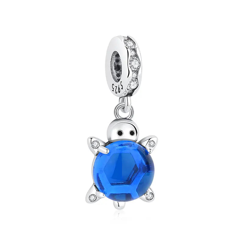 Sterling Silver Ocean Charms - Sea Turtle & Starfish Beads