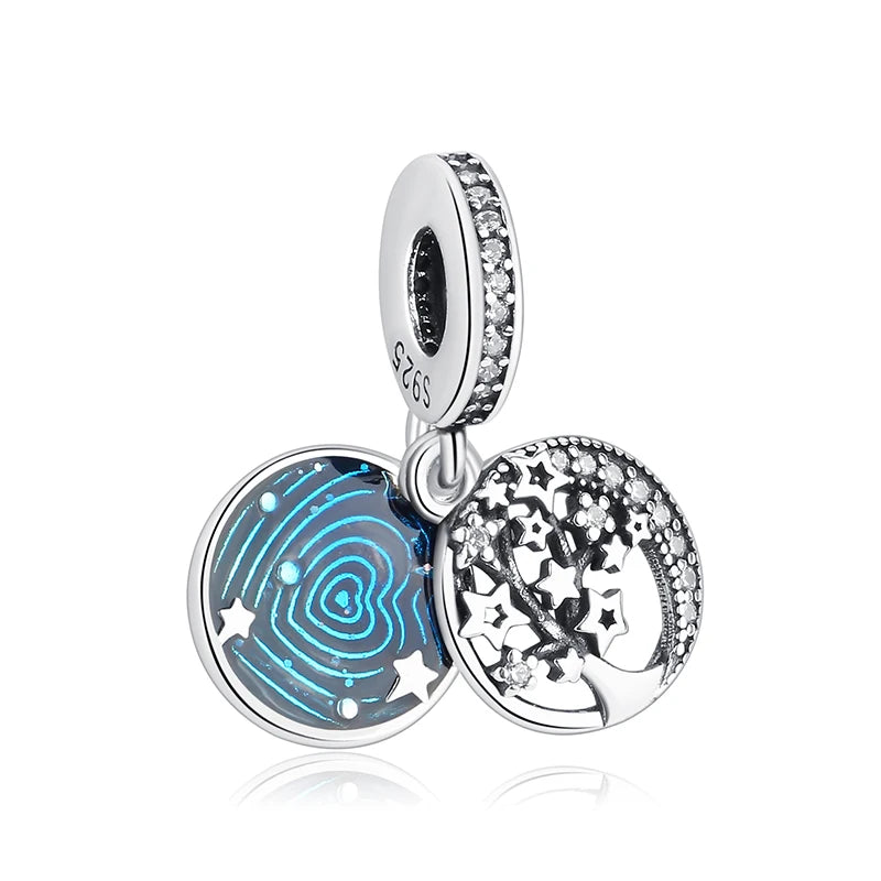 Sterling Silver Celestial Charms - Star, Moon, Sun & Spaceman Beads
