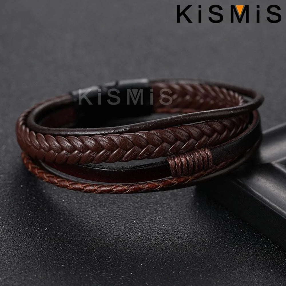 Men's Multilayer Leather Bracelet - Birthday Gift