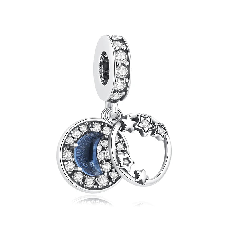 Sterling Silver Celestial Charms - Star, Moon, Sun & Spaceman Beads