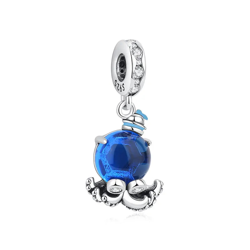 Sterling Silver Ocean Charms - Sea Turtle & Starfish Beads