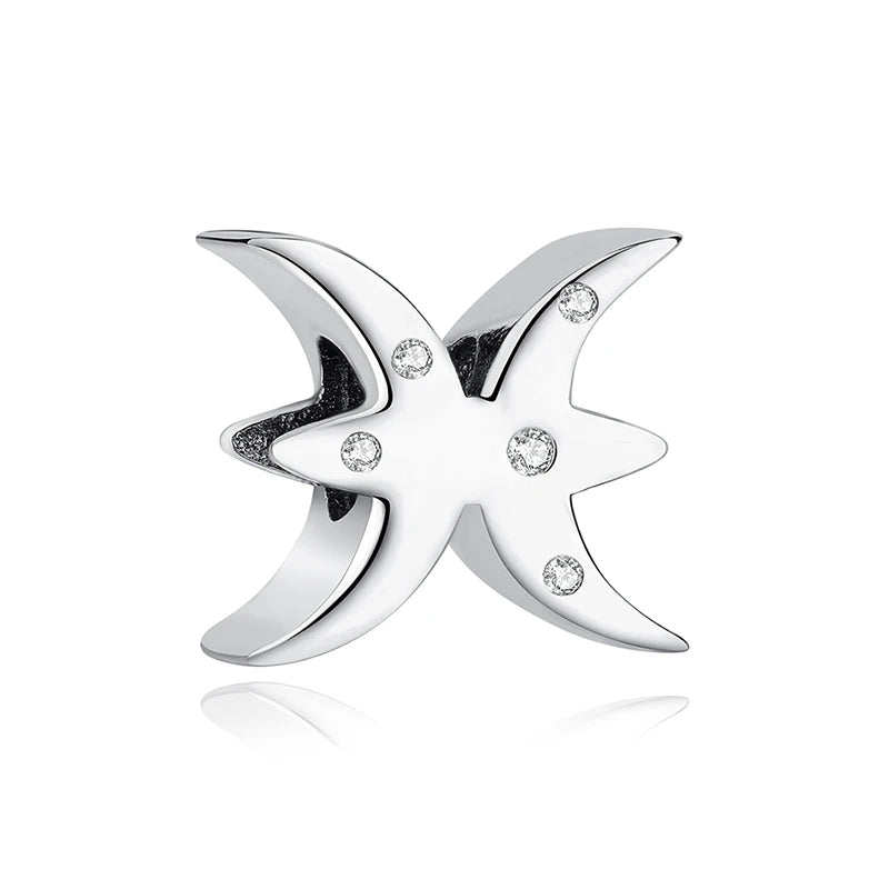 Sterling Silver Zodiac & Letter Charms - Personalized Alphabet Beads