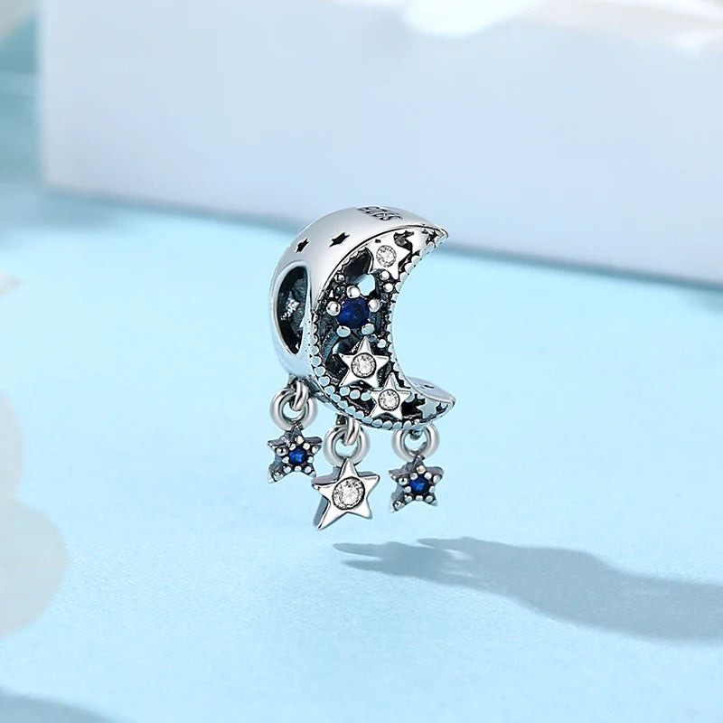 Sterling Silver Celestial Charms - Star, Moon, Sun & Spaceman Beads