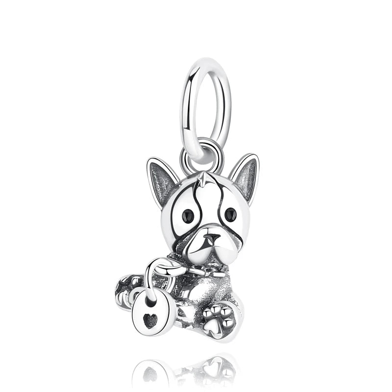 Sterling Silver Pet Paw Print Charms - Dog & Cat Lover Gift