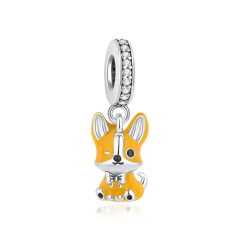 Sterling Silver Pet Paw Print Charms - Dog & Cat Lover Gift