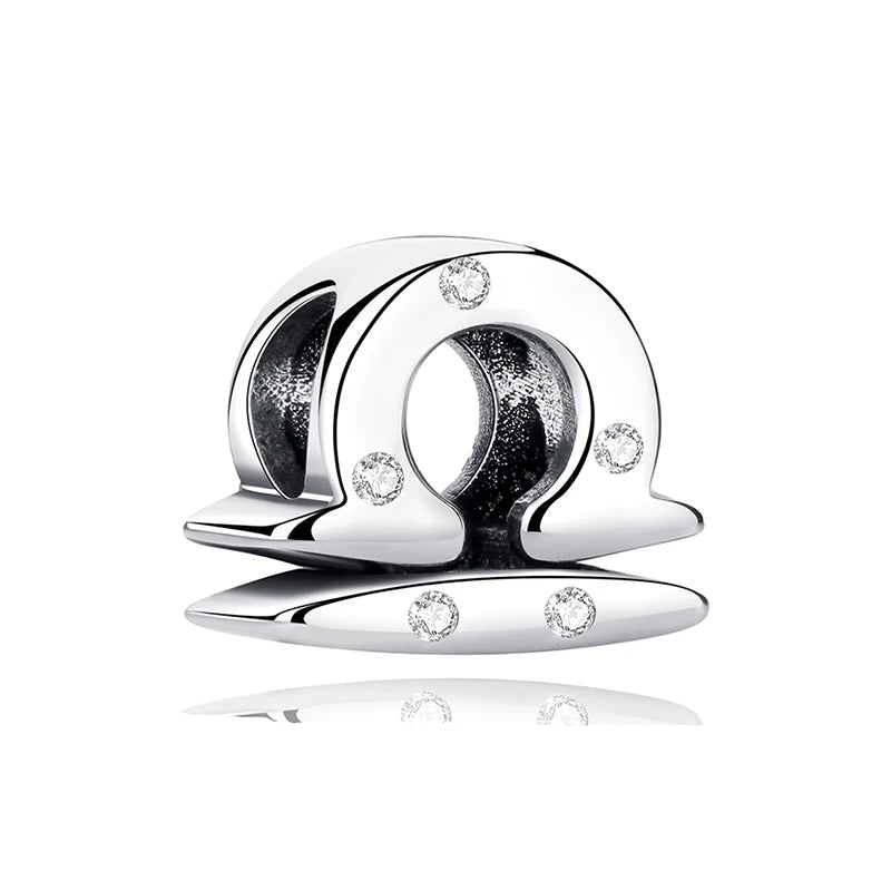 Sterling Silver Zodiac & Letter Charms - Personalized Alphabet Beads