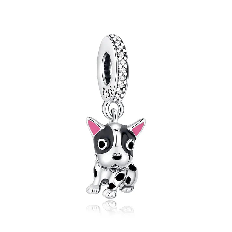 Sterling Silver Pet Paw Print Charms - Dog & Cat Lover Gift