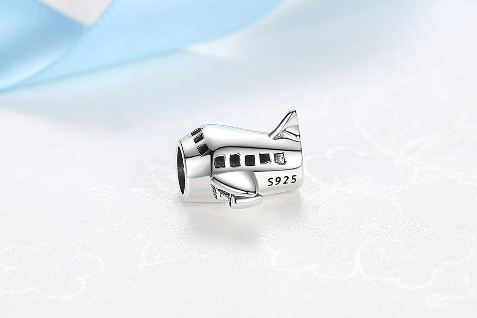 Sterling Silver Travel Charms - London, Paris, Suitcase Beads