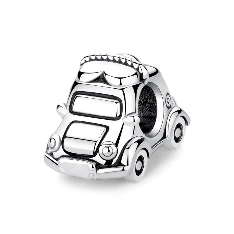 Sterling Silver Travel Charms - London, Paris, Suitcase Beads