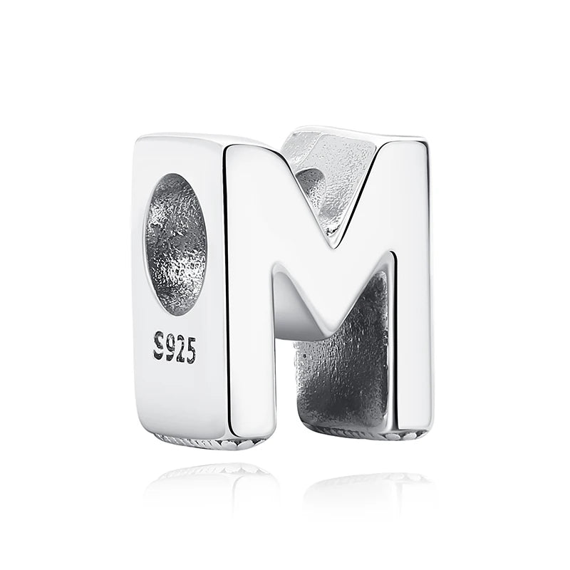Sterling Silver Zodiac & Letter Charms - Personalized Alphabet Beads