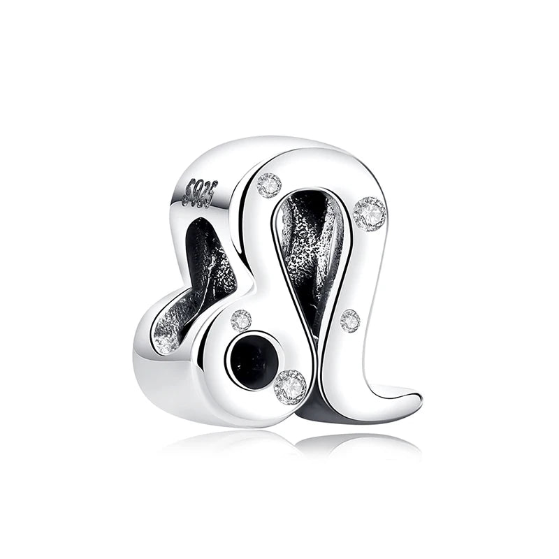 Sterling Silver Zodiac & Letter Charms - Personalized Alphabet Beads