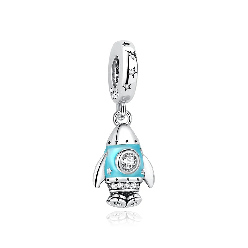 Sterling Silver Celestial Charms - Star, Moon, Sun & Spaceman Beads