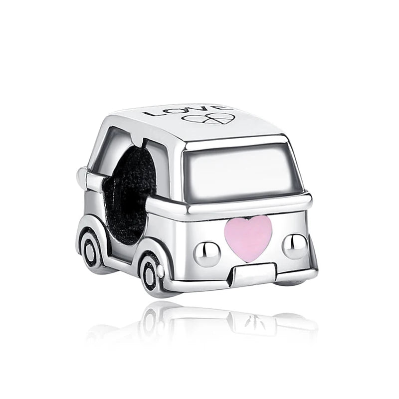 Sterling Silver Travel Charms - London, Paris, Suitcase Beads