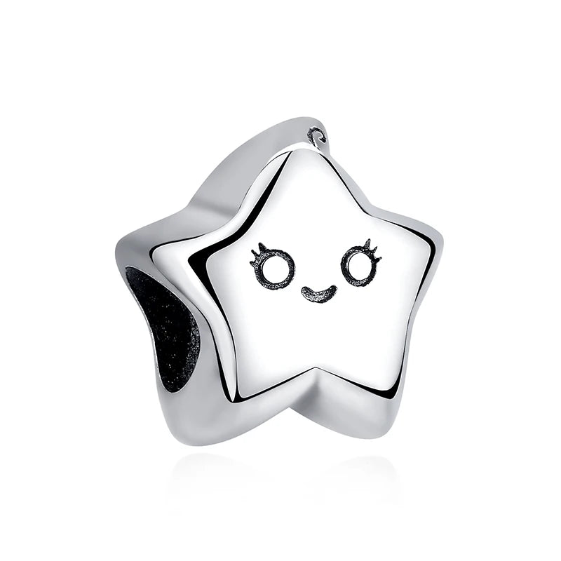 Sterling Silver Celestial Charms - Star, Moon, Sun & Spaceman Beads