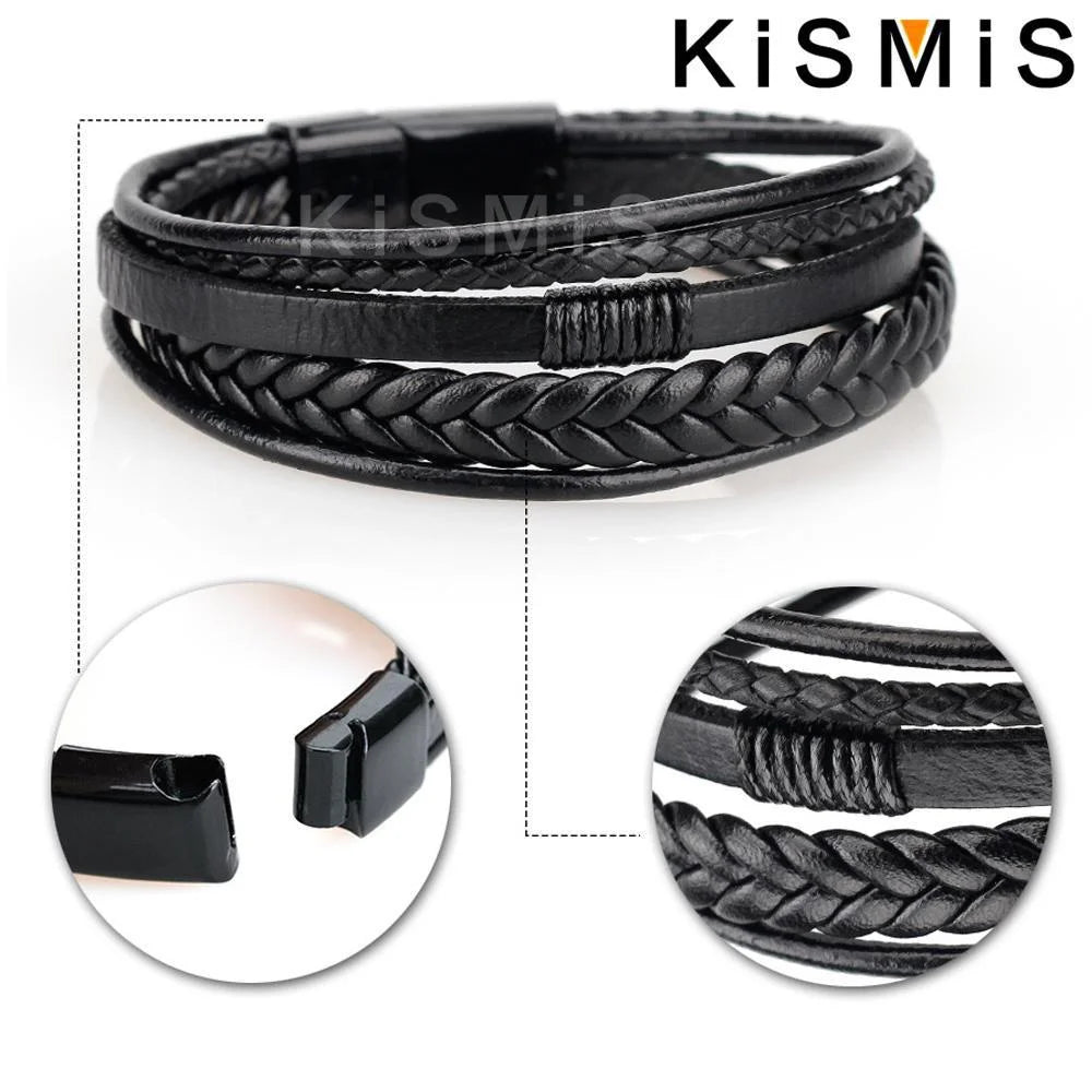 Men's Multilayer Leather Bracelet - Birthday Gift