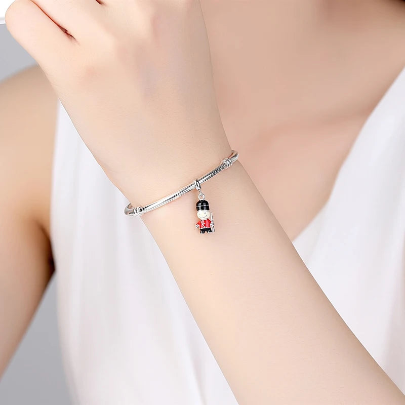 Sterling Silver Travel Charms - London, Paris, Suitcase Beads
