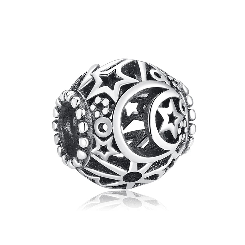 Sterling Silver Celestial Charms - Star, Moon, Sun & Spaceman Beads